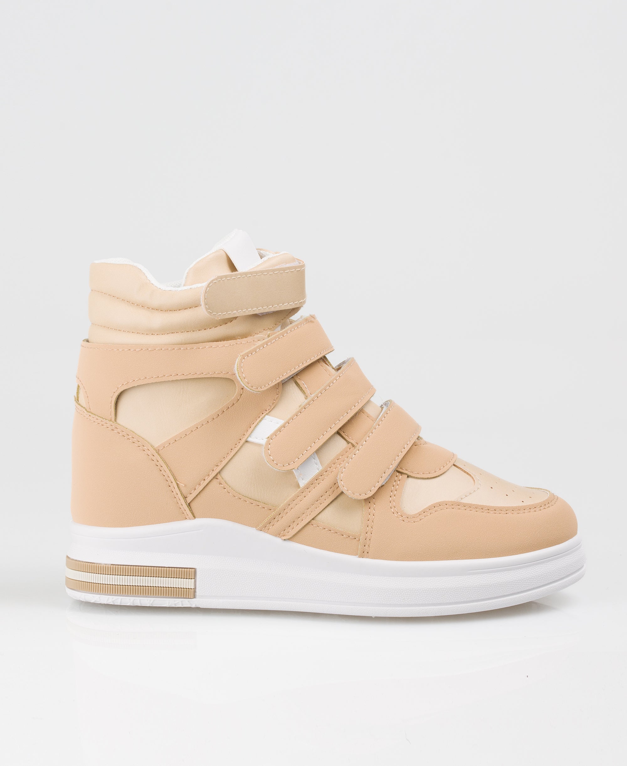 KRISP Colour Block High Top Velcro Fashion Trainers (15953)